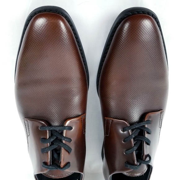 Calvin Klein Mens Oxfords Shoes 9 M Brown Leather - Picture 3 of 8
